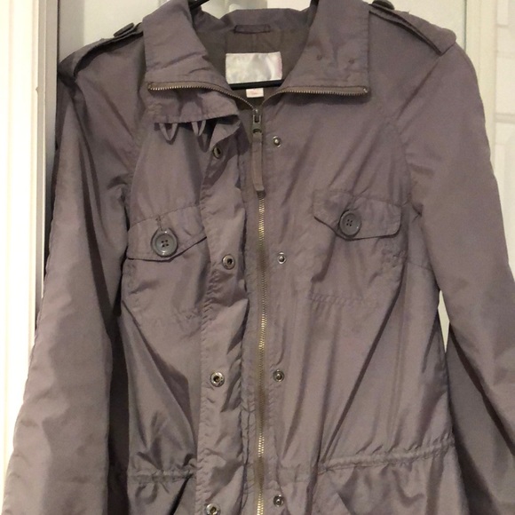Gray windbreaker trench coat - Picture 3 of 4